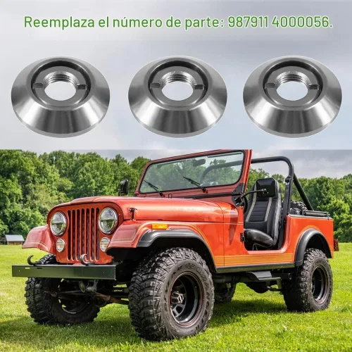 Vista 3 de Juego de tuercas de bisel para interruptor de salpicadero para Jeep CJ5 CJ7 CJ8 987911 4000056 1972-1986