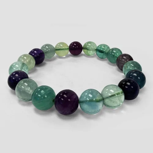 Vista 377 de Gem Avenue Handmade Round Bead Stretch Bracelet Unisex Natural Stone Beaded Jewelry for Men & Women, Elastic Wristband for Daily Wear