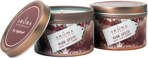 Vista 9 de Aroma Naturals Tin Candle - Aceite esencial de lavanda con aroma de soja natural, tranquilidad, 2