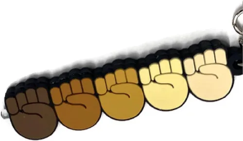 Vista 2 de Black Lives Matter Clothes - Pin esmaltado con solapa I Can't Breathe Wrapped Fist Unity Emoji Woke