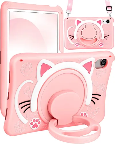 Vista 25 de Wazzasoft Funda para iPad Mini 1/2/3 de 7.9 pulgadas para niñas, linda cubierta de gato negro kawaii, dibujos animados femeninos de gatito