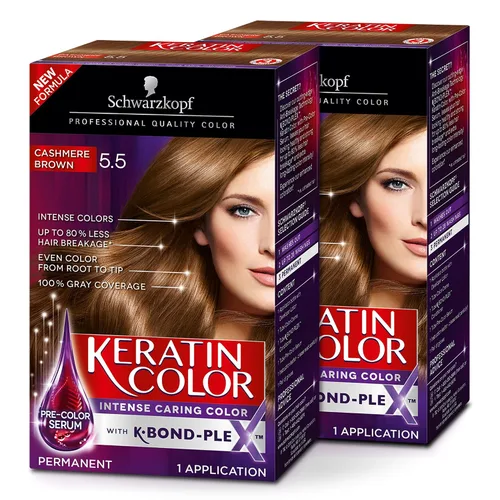Vista 15 de Schwarzkopf Keratin Color - Crema permanente para el cabello, 4.5 castaño dorado medio