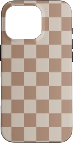 Vista 20 de Bonita funda Classic Dark Brown Checkered Big Checkerboard para iPhone 16