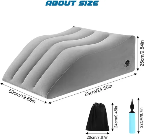 Vista 2 de Almohadas de elevación de piernas para después de la cirugía, almohada inflable de cuña de elevación de piernas para dormir, almohada portátil