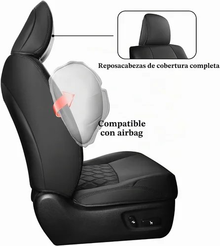 Vista 5 de Huidasource Fundas para asiento de Toyota 4Runner juego completo, protector de asiento impermeable de cuero sintético, protector de cojín de asiento