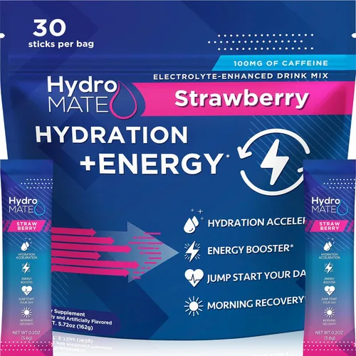 Vista 13 de HydroMATE - Paquetes de electrolitos en polvo para mezclar bebidas, acelerador de hidratación, bajo en azúcar, alivio rápido para fiestas