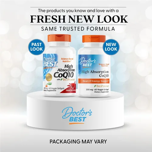 Vista 2 de Doctors Best COQ10 de Alta Absorción, Apoyo Cardíaco y Energético, Verificado por USP, CoQ10 Fermentado Naturalmente, Sin OGM, Sin Gluten, Sin Soja