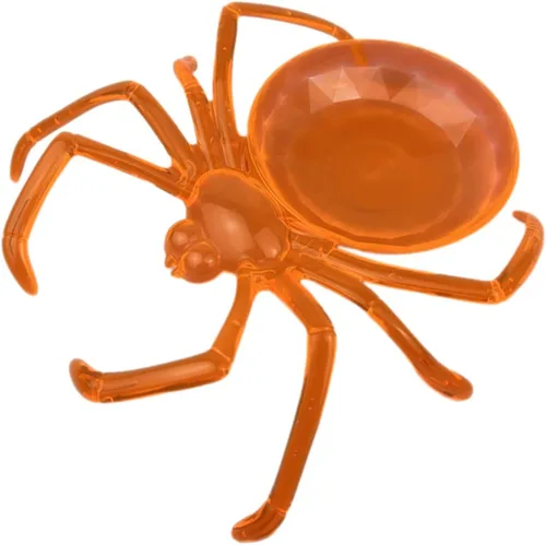Vista 13 de Cuencos de cesta de tela de araña de Halloween, soporte de plástico para dulces para truco o trato, decoraciones de agarre a mano para suministros F