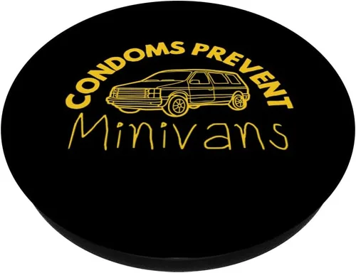 Vista 2 de Condoms Prevent Minivans Funny Sarcastic Men Women PopSockets Swappable PopGrip