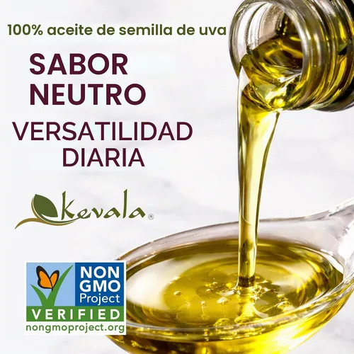 Vista 4 de Kevala Aceite de semilla de uva Sin OMG 128 onzas líquidas 1 paquete