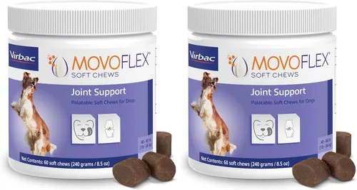 Vista 10 de MOVOFLEX - Masticables suaves para el apoyo de cadera y articulaciones para perros pequeños, 60 unidades de Virbac