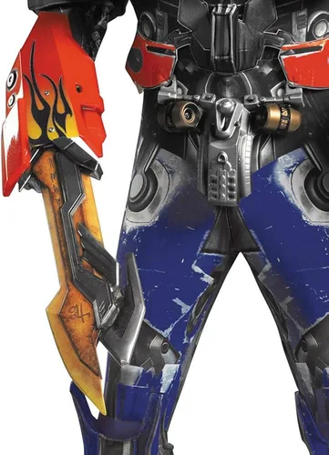 Vista 4 de Disguise Disfraz auténtico de Optimus Prime para adultos, Azul Patchwork