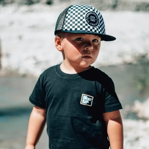 Vista 2 de Born to Love - Gorra de béisbol para niño y bebé con visera, en color blanco y azul