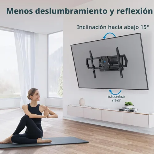Vista 6 de Pipishell - Soporte de pared para TV de movimiento completo para la mayoría de televisores de 37 a 75 pulgadas, soporte de pared con brazos