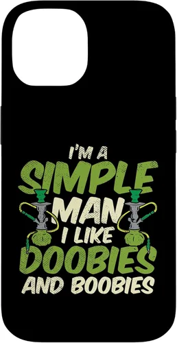 Vista 4 de iPhone 16 Simple Man Doobies Boobies Weed Cannabis 420 Stoner Men Estuche de regalo