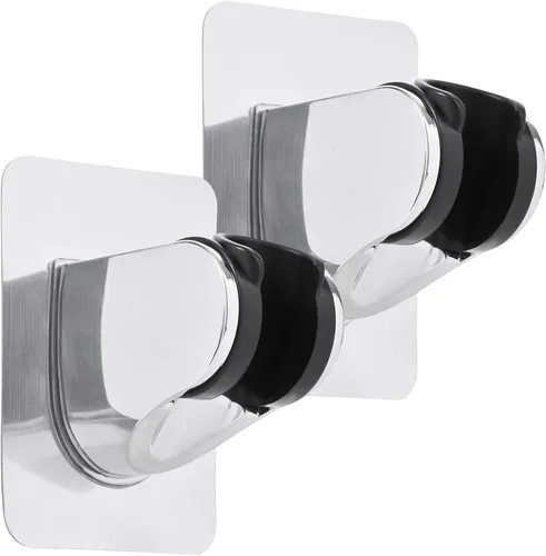 Vista 7 de Soporte para cabezal de ducha, adhesivo fuerte e impermeable, soporte de pared, soporte de cabezal de ducha de mano ajustable, sin taladrar y usar