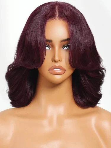 Vista 24 de UNICE Yaki Peluca Bob Recta de Cabello Humano con Cordón Adiós Nudos Sin Pegamento 7x5 Pelucas Frontales de Encaje de Cabello Humano Pre Desplumadas