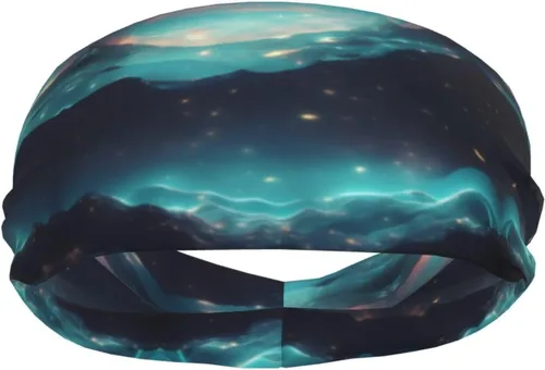 Vista 2 de Science Fiction Stars Fashionable Sports Decorative Sweatband - Comfortable and Breathable Suitable for Hiking Running Fitness Usable in All Seasons