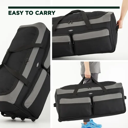 Vista 6 de Travelers Club 36" Asgard Bolsa de lona con ruedas de 3 ruedas