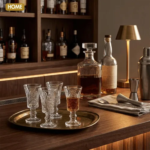 Vista 7 de Youeon Juego de 12 vasos de chupito de 1.5 onzas, vasos de chupito de vidrio grabado con base pesada, vasos pequeños para tequila, whisky, vodka