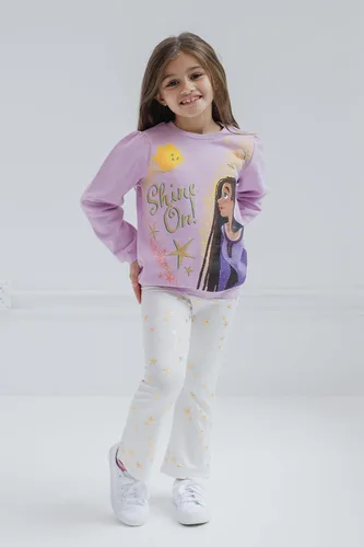 Vista 2 de Disney Wish Asha Star - Conjunto de sudadera y pantalones de forro polar para niñas pequeñas
