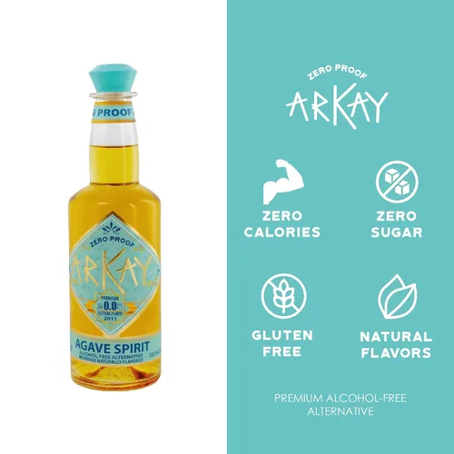 Vista 7 de ARKAY Licor de Agave Zero Proof Alternativa premium sin alcohol 33.3 fl oz (1L) Cero calorías y azúcar