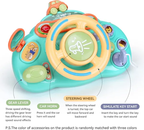 Vista 5 de Caterbee Juguetes para volante de conductor Baby Turn and Learn (azul)