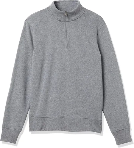 Vista 8 de Tienda Essentials - Sudadera de vellón, cuarto de cremallera y manga larga para hombre