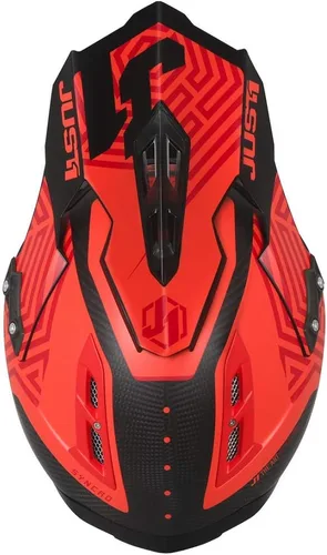 Vista 5 de Just1 Racing J12 Syncro - Casco de motocicleta de motocross todoterreno de fibra de carbono MX