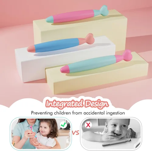 Vista 2 de Digiroot Bolígrafos capacitivos para niños, paquete de 3 con puntas de goma duraderas, compatibles con Fire, iPad, iPhone, tabletas Android