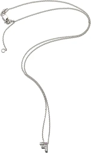 Vista 2 de Roberto Coin Tiny Treasures Love Letter collar de oro blanco diamante 18k collar dije de carta
