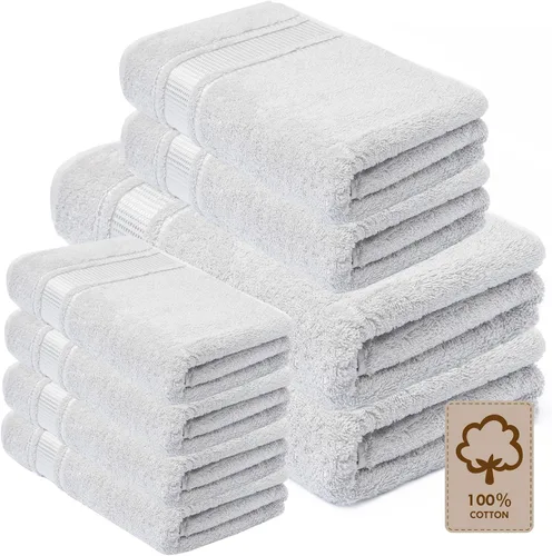 Vista 24 de Melissa Linen, Toalla de baño, 100% algodón turco para baño, toalla de ducha absorbente, de secado rápido, duradera y suave, 35 x 60 pulgadas Azul