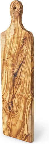 Vista 10 de Forest Decor Tabla de servir de madera de olivo, tabla de quesos de madera, tabla de servir con asa, tabla de charcutería de cocina tallada a mano