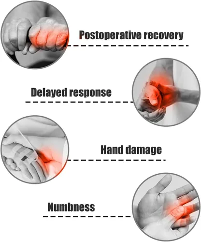Vista 3 de Guantes robóticos de rehabilitación, guantes portátiles de terapia de mano para accidente cerebrovascular, equipo de guantes de recuperación