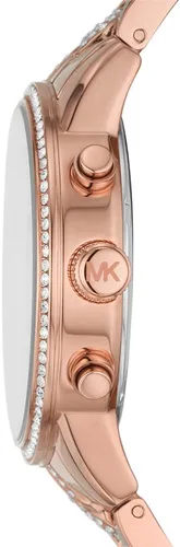 Vista 2 de Michael Kors Relojes Ritz Reloj de cuarzo con correa de acero inoxidable, oro rosa, 20 (Modelo MK7223), Cadena de oro rosa., Reloj de cuarzo