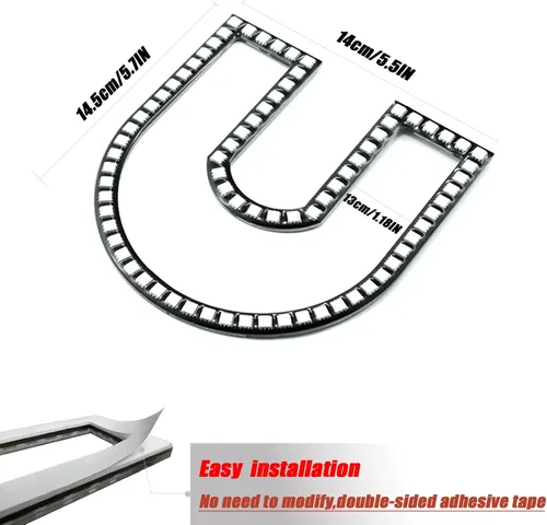 Vista 3 de Switchback - Emblemas LED iluminados con anillo C multicolor, control RGB compatible con Cummins Dodge Ram 2500 3500 Emblemas de Guardabarros