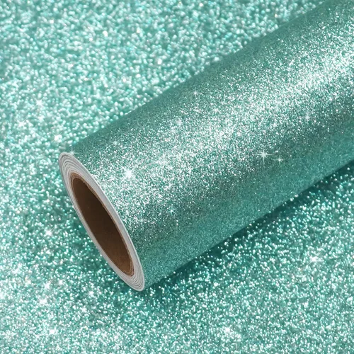 Vista 16 de VEELIKE Papel tapiz holográfico con purpurina plateada de 15.7 x 118 pulgadas, para pegar y despegar, extraíble, papel de contacto con purpurina Oro