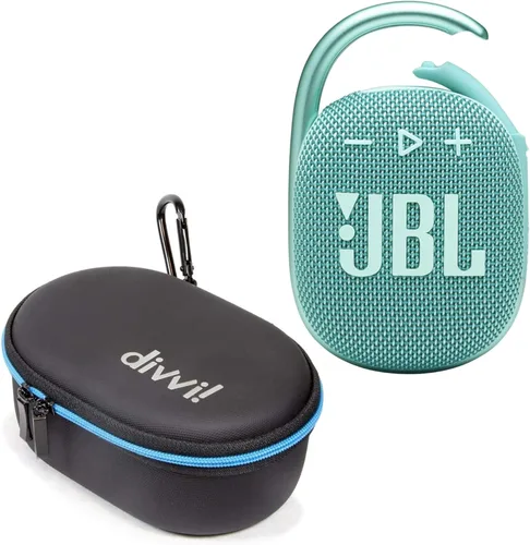 Vista 14 de JBL Altavoz Bluetooth portátil Clip 4 (negro) + paquete con divvi! Funda protectora rígida (negro)