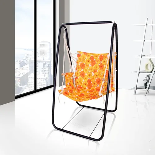 Vista 2 de Soporte para silla de hamaca, soporte de hamaca de acero resistente, soporte de columpio resistente multiusos para jardín al aire libre, patio