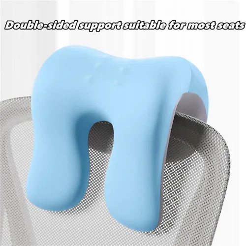 Vista 5 de chislim Soporte de cuello para silla de oficina, almohada de escritorio de espuma viscoelástica para siesta, funda lavable, se adapta a la mayoría