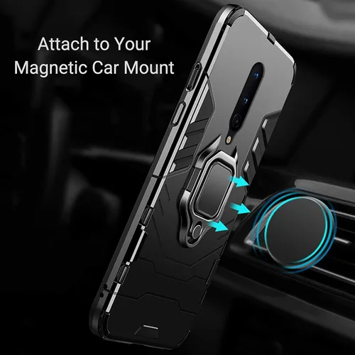 Vista 6 de Jusy Funda resistente a prueba de golpes compatible con Oneplus 8 0.18 oz con soporte de anillo giratorio [no compatible con Verizon y 8pro y 8T]