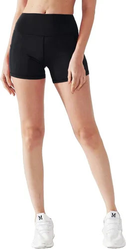 Vista 2 de CADMUS Womens High Waist Yoga Shorts Spandex Running Side Pockets