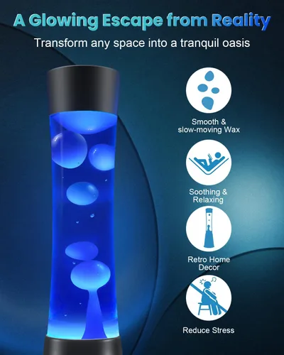 Vista 2 de AONESY Lámpara de movimiento líquido con control remoto y temporizador de 12 horas, luz nocturna que cambia de 17 colores, lámpara de mesa LED