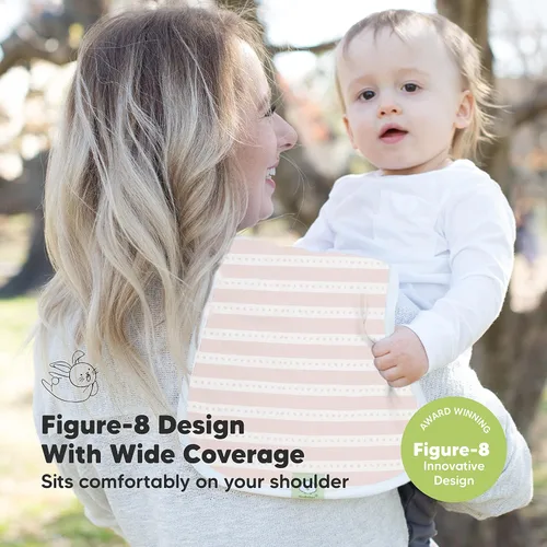 Vista 3 de KeaBabies Paquete de 8 baberos para niñas y niños y 5 paños para eructos para bebés niños y niñas, baberos de dentición para niños, niñas, paño