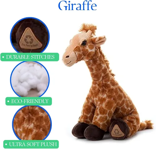 Vista 8 de The Petting Zoo Peluche de Jirafa, Regalos para Niños, Wild Onez Animales del Zoológico, Juguete de Peluche de Jirafa de 14 Pulgadas