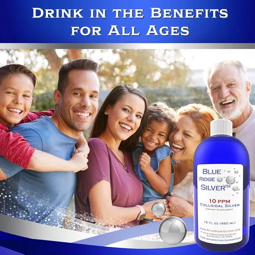 Vista 4 de 10 ppm 16 oz de plata coloidal natural suplemento de salud de apoyo inmunológico