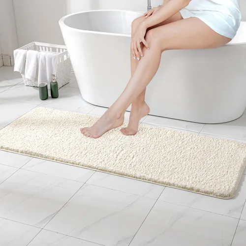 Vista 61 de MIULEE Alfombras de baño negras, suaves y pequeñas, absorbentes, antideslizantes, de secado rápido, esponjosas, para baño, bañera y duchas, lavables
