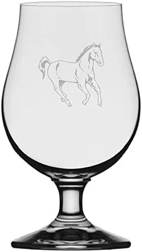 Vista 70 de Abaco Barb Body Horse - Vaso de cerveza Iona grabado (13.25 onzas)