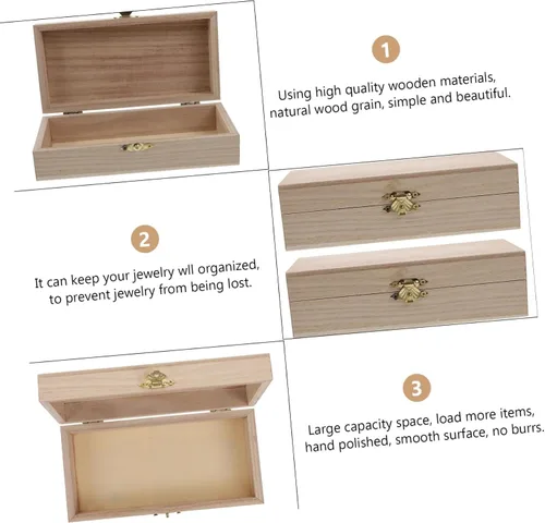 Vista 7 de EXCEART Caja de madera de concha de almeja, joyero, joyero, bandeja organizadora de joyas, contenedor de adorno, organizador de joyas, organizador