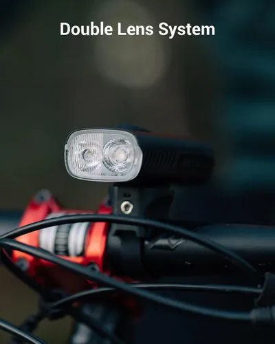 Vista 3 de MagicShine Luz de bicicleta RAY 1600B/RAY 2600B, USB-C carga rápida IPX6 impermeable, equipada con dos faros LED de alta potencia para bicicleta